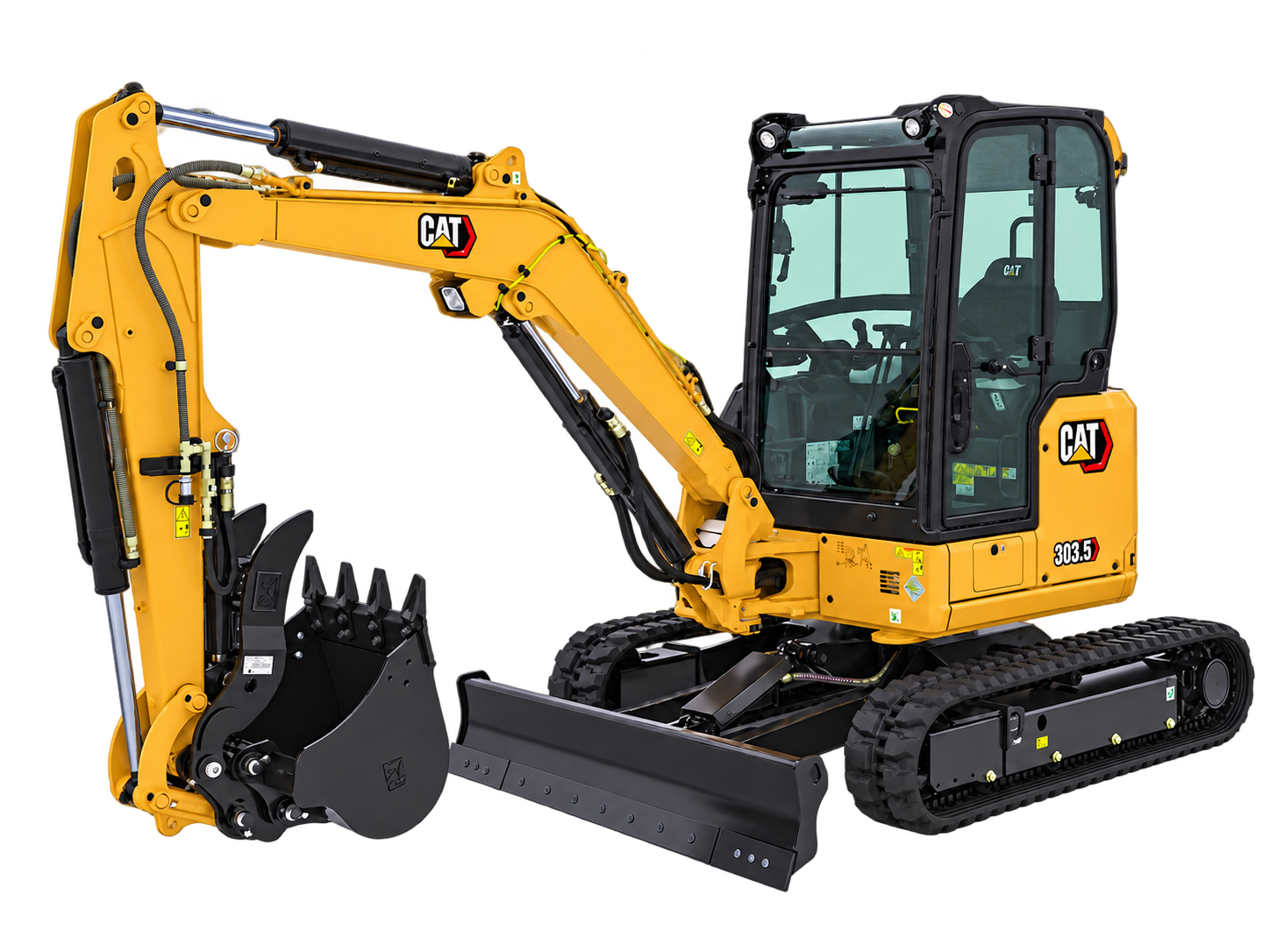 Cat 303.5 CR excavator cutout